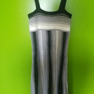 M Missoni Metallic Striped Sleeveless Midi